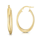 14K Yellow Gold Polished Earring with Hinged Clasp