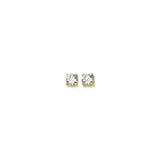 14K Yellow Gold Polished Earring with Push Back Clasp