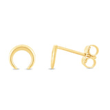 14K Yellow Gold Polished Earring with Push Back Clasp