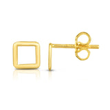 14K Yellow Gold Polished Earring with Push Back Clasp