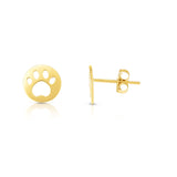 14K Yellow Gold Polished Earring with Push Back Clasp