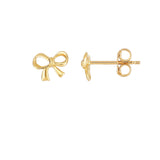 14K Yellow Gold Polished Earring with Push Back Clasp