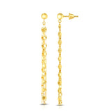 14K Yellow Gold Polished Earring with Push Back Clasp