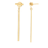 14K Yellow Gold Polished Earring with Push Back Clasp