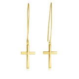 14K Yellow Gold Polished Earring with Euro Wire Clasp