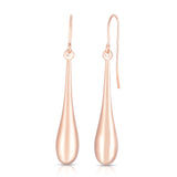 14K Rose Gold Polished Earring with Euro Wire Clasp