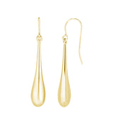 14K Yellow Gold Polished Earring with Euro Wire Clasp