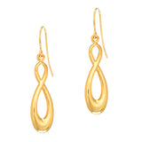 14K Yellow Gold Polished Earring with Euro Wire Clasp