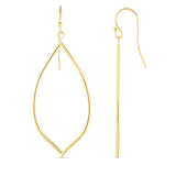 14K Yellow Gold Polished Earring with Euro Wire Clasp