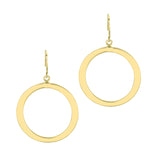 14K Yellow Gold Polished Earring with Euro Wire Clasp