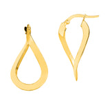 14K Yellow Gold Polished Earring with Hinged Clasp