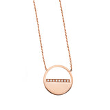 14K 18in Rose Gold Diamond Cut/ Textured Necklace with Lobster Clasp