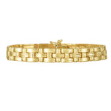 14K 7.25in Yellow Gold Polished Bracelet with Box Clasp