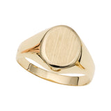 14K Yellow Gold Satin/ Matte Size-7 Ring