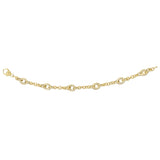 14K 7.5in Yellow Gold Polished Bracelet with Lobster Clasp