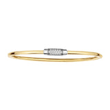 14K Gold .14Ct Diamond Heritage Bangle