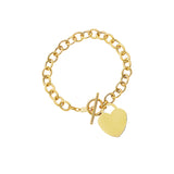 14K 7.5in Yellow Gold Polished Bracelet with Toggle Clasp