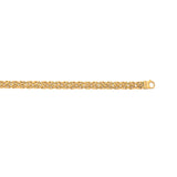 14K Gold  7.2Mm Byzantine Bracelet