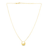 14K Gold Polished Open Circle Necklace