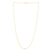 14K Gold 1.3Mm Figaro Chain