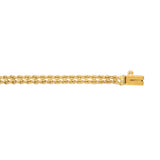 14K Gold 3.4Mm Multi-Row Rope Chain Bracelet