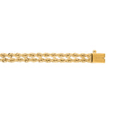 14K Gold 4.8Mm Multi-Row Rope Chain Bracelet