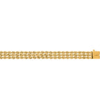 14K Gold 7.2Mm Triple Row Rope Chain Bracelet