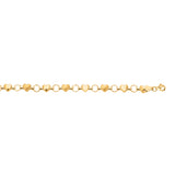 14K Gold Heart & Satin Heart Alternating Bracelet