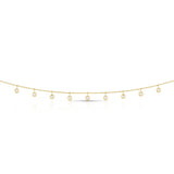 14K Gold .50Ct Dangling Diamonds Necklace