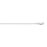 Silver 1.3mm Classic Box Chain with Lobster Clasp