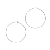 Silver 2X50Mm Hoop Earring