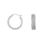 Silver Small Glitter Earring