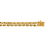 14K Gold 6.2Mm Multi-Row Rope Chain Bracelet