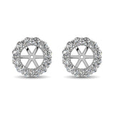 14K White Gold Diamond 3/4 Ct.Tw. Earrings Jacket