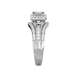 Diamond 3/4 ct tw Princess Head Engagement Ring  in 10K White Gold