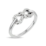 Diamond Infinity  Ring 1/6 ct tw in 10K White Gold