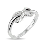 Diamond Infinity  Ring 1/8 ct tw in 10K White Gold