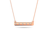 Diamond 1/20 ct tw Bar Necklace in 10K Rose Gold