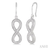 1/50 Ctw Round Cut Diamond Milgrain Finish Fashion Earrings in Sterling Silver