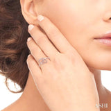 Twin Heart Shape Diamond Fashion Ring