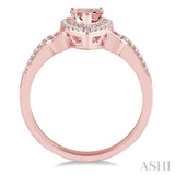 Pear Shape Gemstone & Diamond Ring