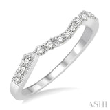 1/5 Ctw Round Cut Diamond Wedding Band in 14K White Gold