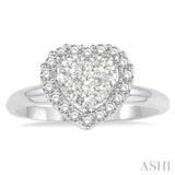 Heart Shape Lovebright Essential Diamond Engagement Ring