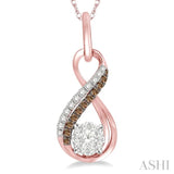 Infinity Lovebright Champagne Diamond Pendant