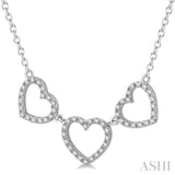 Tri Heart Shape Diamond Necklace