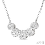 5 Stone Lovebright Essential Diamond Smile Necklace