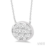 Oval Shape Lovebright Essential Diamond Necklace