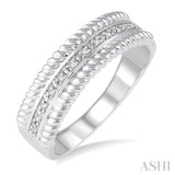 Silver Rope Diamond Ring