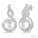 Pearl & Diamond Fashion Earrings