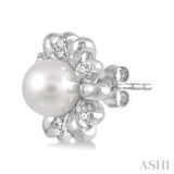 Pearl & Diamond Fashion Earrings
